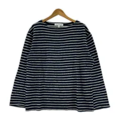 URBAN RESEARCH SIMPLICITY&SOPHISTICAT アーバンリサーチ ボーダー柄 起毛カットソー sizeL/ネイビー×ホワイト