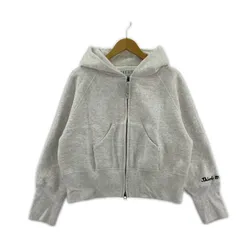 THIRD MAGAZINE サードマガジン 裏起毛 ジップアップ クロップドパーカー size9/ライトグレー