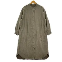 GLOBAL WORK グローバルワーク   ノーカラー ロング長袖シャツ sizeLONG/グレージュ