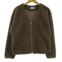 LEPSIM レプシィム ジップアップ ボアジャケット sizeF/ブラウン