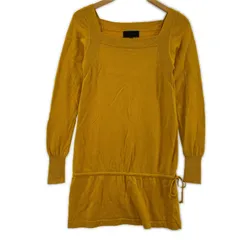 UNTITLED アンタイトル   スクエアネックニット size2/マスタード