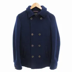 ニコルクラブ NICOLE CLUB FOR MEN ショートコート ジャケット ニットブルゾン ダブル 48 青 ブルー /FF