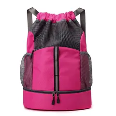 【新着商品】[YUNQIUZORI] ジムリュックサックオックスフォード布束口ショルダーバッグ乾湿分離スポーツバッグ多機能大容量耐摩耗レジャースポーツフィットネスアウトドアサイクリング男女兼用