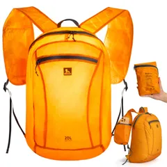 【新着商品】チェストストラップ付き 撥水 UL わずか114g 日帰り 20L 折り畳み式バックパック 登山用 ハイキング 超軽量 スポーツ デイパック 自転車 手のひらサイズ アウトドア リュック ランニング 登山バッグ 男女兼用 [HIKEMAN]