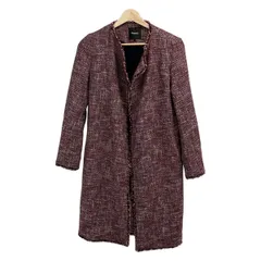 theory(セオリー) コート サイズP M レディース美品  - レッド×ダークネイビー×白 長袖/春/秋