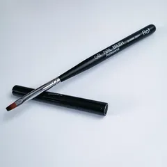 ジェルブラシ ジェルネイル ブラック フラット ブラシ 筆 ネイル筆 ネイル ジェルネイル筆 キャップ付き ネイル用品 ネイルアート ネイルツール セルフネイル (ブラック, フラット) 0