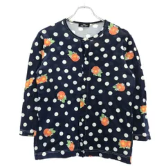 tricot COMME des GARCONS トリココムデギャルソン 11SS フルーツドットプリント カーディガン TG-T012 ネイビー M