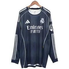 adidas　アディダス　レアル・マドリード 25 26 長袖 アウェイ ユニフォーム　ゲームシャツ　ロングスリーブTシャツ　JP3939　8054000229345