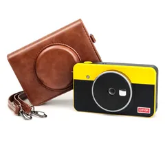 Rieibi C210旧モデルケースコダック（Kodak）インスタントカメラプリンター C210R/Mini Shot 2 レトロ専用カーバ C210Rチェキバッグ Mini Shot 2 レトロケース ショルダーストラップ付き カメラ保護カーバ ボタン操作