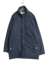 【お得なクーポン配布中!】 80s エルエルビーン 中綿 ナイロン ジャケット メンズ L / 80年代 ヴィンテージ アウトドア ジャンパー ブルゾン フルジップ ハイネック 紺