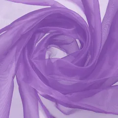 uxcell パープルオーガンザ生地 60インチ 花嫁 ソリッド シアーオーガンザ 水晶オーガンザ シアーシルキー生地 DIY クラフト テーブルランナー ウェディングパーティー ホームデコレーション 1ヤードあたり60インチ