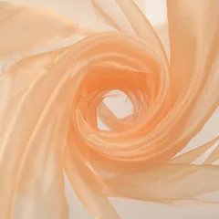 uxcell ピーチオーガンザ生地60インチ花嫁ソリッドシアーオーガンザ水晶オーガンザシルキー DIYクラフトテーブルランナーウェディングパーティーホームデコレーション 60インチ×1ヤード