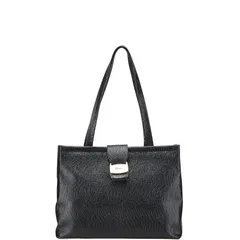 サルヴァトーレフェラガモ ヴァラ トートバッグ ハンドバッグ ブラック PVC レザー レディース Salvatore Ferragamo【1-0213190】