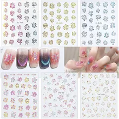 Sucodver ネイルシール 花火 ネイル用シール 花火大会 お正月 成人式 和装 着物 夏 サマー オーロラ 夏祭り 浴衣 3d DIY 6枚セット 0