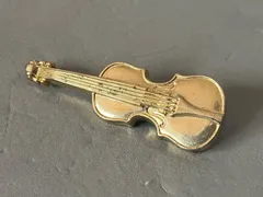 ビンテージ バイオリンをモチーフにしたピンブローチ