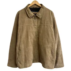 Eddie Bauer エディーバウアー コーデュロイジャケット コットンジャケット フリースライニング フルジップ ポケット付き ベージュ XLサイズ No.L405