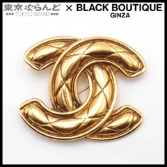 シャネル CHANEL ブローチ ゴールド メタル マトラッセ ココマーク ヴィンテージ コスチュームジュエリー レディース 101794555