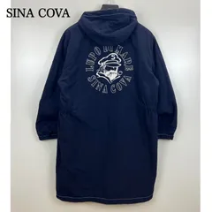 SINA COVA 90s reversible puff hoodie coat M シナコバ 中綿 リバーシブル フードコート ベンチコート 希少 オールド ネイビーのサムネイル