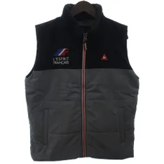ルコックスポルティフ le coq sportif 中綿 ベスト ジップアップ グレー ブラック Lのサムネイル