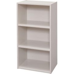 아이리스 오야마 컬러 박스 수납 박스 책장 3단 폭 36.6×안길이 29×높이 73.2 cm 오프 화이트 모듈 박스 MDB-3 오프 화이트 1)3단