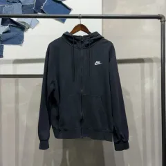 (100) NIKE カジュアル 刺繍 起毛 フードジップアップ ジャケット