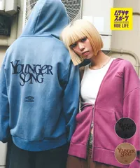美品！ youger songフード付きジップパーカー YOUNGER SONG フード付きパーカー 黒 【公式通販】