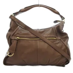 サザビー SAZABY 美品 2WAY ショルダーバッグ ハンドバッグ レザー 皮革 茶 ブラウン /BS 