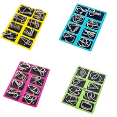 【人気商品】脳トレ おもちゃ 【知恵の輪32個セット】パズルゲーム 金属製 知育玩具 大人 子供向け 3.6-4cmサイズ 持ち運び便利 旅行や入院中の暇つぶしに