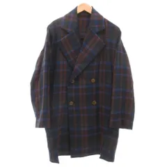 ヴィヴィアンウエストウッド Vivienne Westwood テーラードジャケット ブレザー ダブルブレスト チェック柄 ウール ノーベント 紺 ネイビー 茶 ブラウン /GV ■GY18のサムネイル