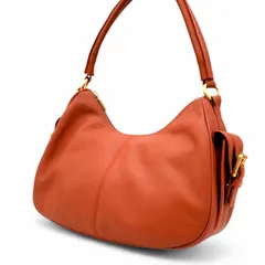 FURLA フルラ ワンショルダー ハンドバッグ ショルダーバッグ ホーボー レザー 本革 肩掛け テラコッタ 赤茶 普段使い 通勤通学