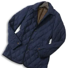MONSIEUR NICOLE ムッシュ ニコル 秋冬 ウール カシミヤ混★ キルティング ダウン ジャケット Sz.46 メンズ 紺 ネイビーのサムネイル