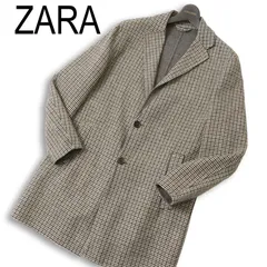 ZARA ザラ マン 秋冬 ウール混★ 千鳥格子 チェック チェスター コート Sz.S メンズ
