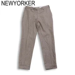 NEWYORKER ニューヨーカー 秋冬 ウール★ ツイード ストレッチ スラックス パンツ Sz.79　メンズのサムネイル