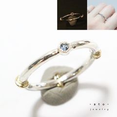 青紫色系カラーチェンジガーネットk10小ワッカデザインシルバーリング