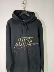 ナイキ ブラック 蛍光 ロゴ フードTシャツ