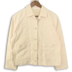 UNIQLO ユニクロ 秋冬 ストレッチ コーデュロイ★ ワーク ジャケット カバーオール Sz.M レディース オフホワイト