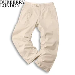 BURBERRY LONDON バーバリー ロンドン 通年 タック入り★ テーパード スラックス パンツ Sz.ウエスト88 メンズのサムネイル