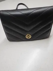 METROCITY ブラック キルティング チェーン ミニバッグ