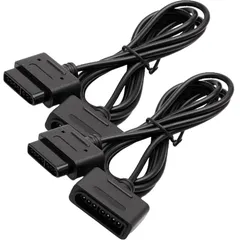 GRASSCALM SFC スーパーファミコン コントローラー延長ケーブル 2本セット 1.8m (スーパーファミコン専用) 1人 2人 延長 ケーブル (2本)