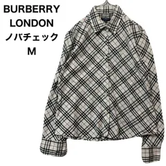BURBERRY LONDON　バーバリーロンドン   ノバチェック  ブラウス  長袖シャツ　ホースロゴ刺繍　M