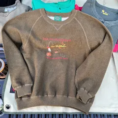 80s 日本製 フライフィッシング刺繍 スウェット 裏地コットン バブル期 レトロのサムネイル