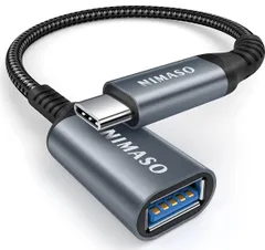 NIMASO USB C 変換 アダプタ (Type C - USB 3.0 メス) 20cm OTG ケーブル タイプC 変換コネクター (1本入り, グレー)