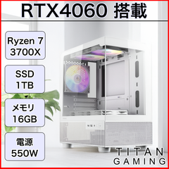 【整備済みリファービッシュPC】【1か月保証】RTX4060 / Ryzen 7 3700X / メモリ16GB / SSD 1TB【ゲーミングPC】【CX200M】