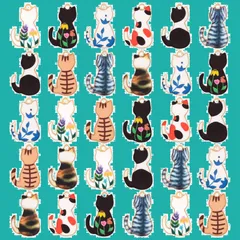 チャーム 猫の花 デコパーツ ペンダント 猫 30個 ランダムカラー 合金 DIY飾り物 デコキット [CHENLONB] ネックレス/イヤリング/ペンダント飾り 基礎パーツ 手作りハンドメイド デコ素材