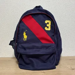 POLO RALPH LAUREN ポロラルフローレン リュック バックパック デイパック ネイビー 紺 レッド 赤 ナンバー3 刺繍 メンズ レディース