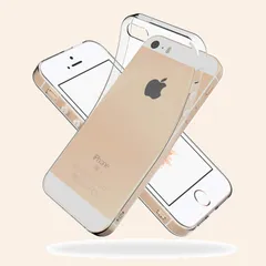SE 旧型 第1世代 SE | 透明 カバー クリア ソフト ケース カバー| 特徴 5 軽量 インチ 薄型 / ストラップ 滑り止め / 落下防止 TPU(iPhoneSE 5S 旧型 第1世代 (2016) 2016 / iPhone iPhone5S /
