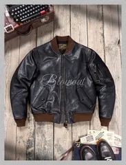 茶芯 本革レザー MA-1 フライト レザージャケット 1.4mm S〜2XL ヴィンテージ S〜6XL 大きいサイズ アメリカン 所さん VANSON BELL バイカー ハーレー