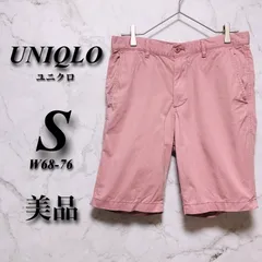 【綺麗め】 UNIQLO ユニクロ Sサイズ レディース ピンク 春夏 コットン ハーフパンツ チノパン ロールアップ ポケット付き カジュアルスタイル 古着