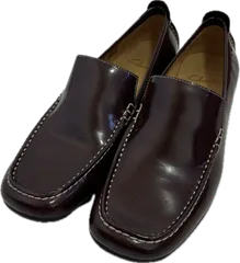 ZK32 【美品】clarksクラークス　ローファー　靴シューズ　ブラウン　レディース　USA6 1/2サイズ