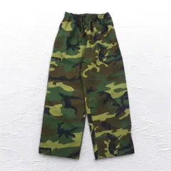Vintage 90s Italian Army Tech Pants E.I. 90年代 イタリア軍 ミリタリー ナイロンパンツ レインパンツ M カーキ ウッドランド カモフラ 防水